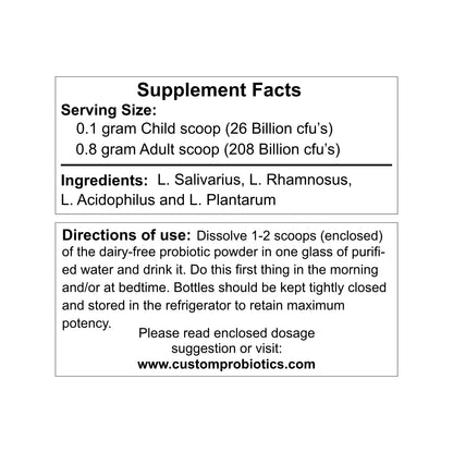 Custom Probiotics Ultra Potent Four Strain Lactobacilli