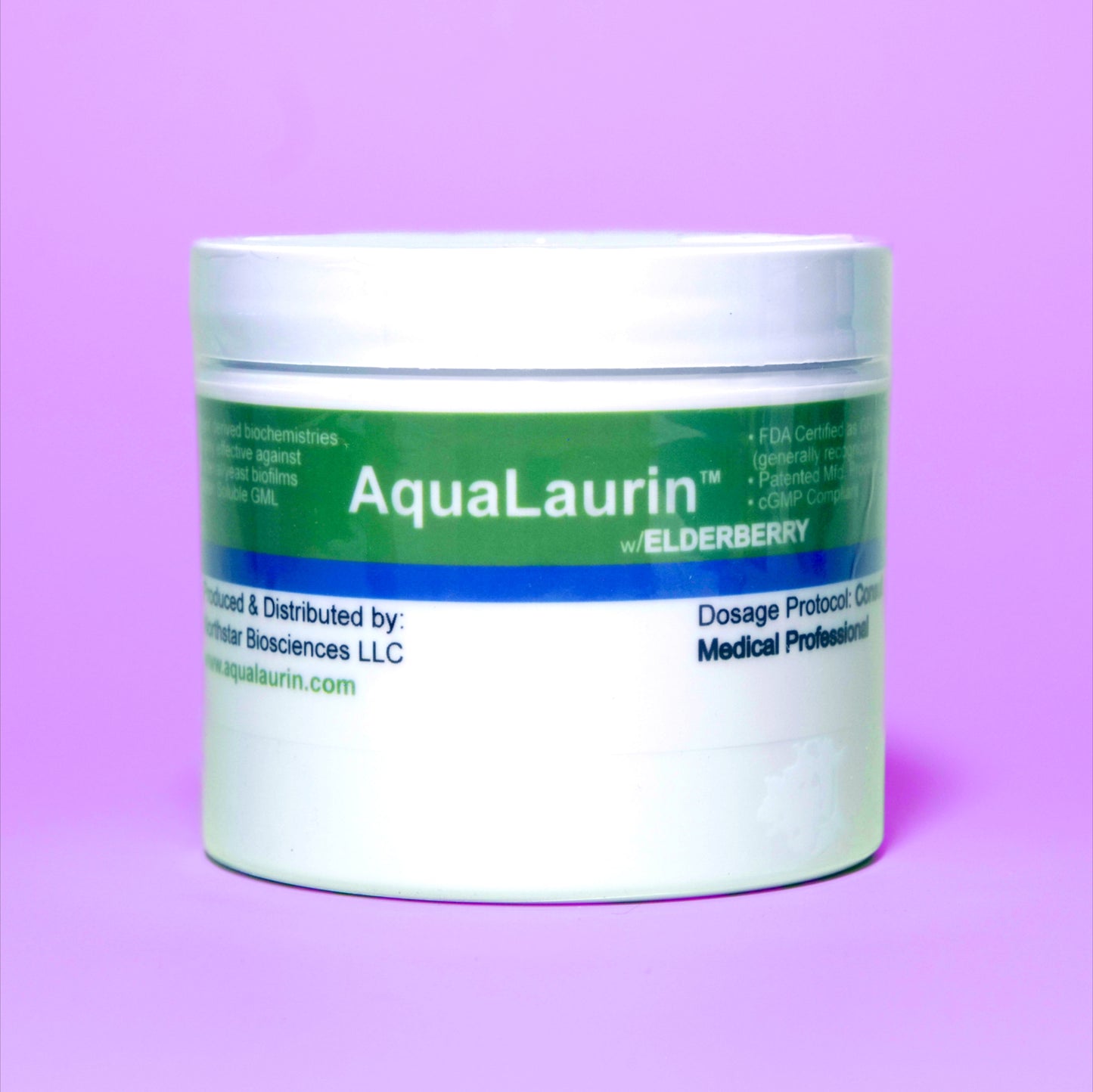 Aqualaurin w/ Elderberry (biofilm disrupter?)